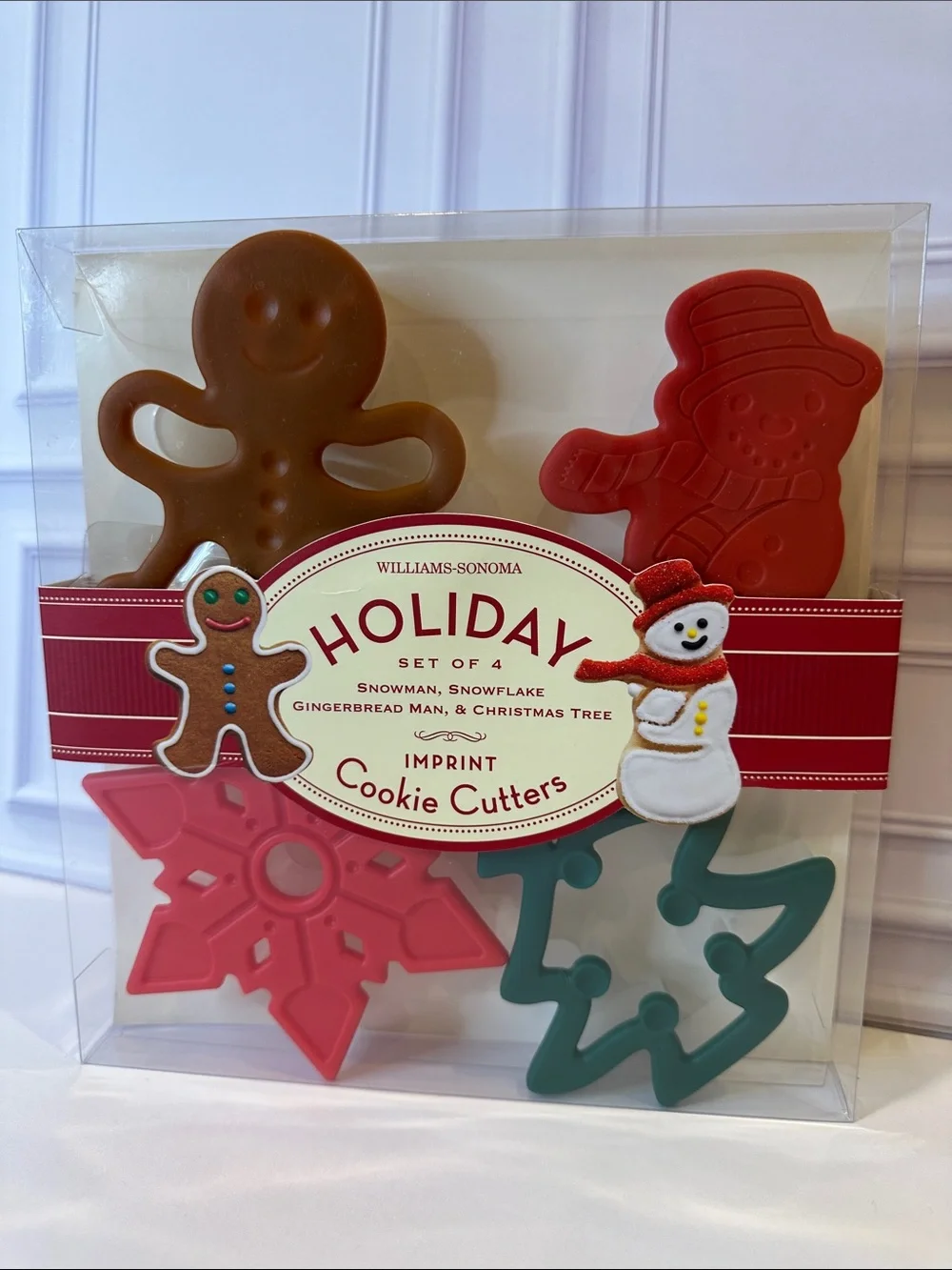 Williams Sonoma Holiday Imprint Cookie Cutter Set of 4 & Spatula #1